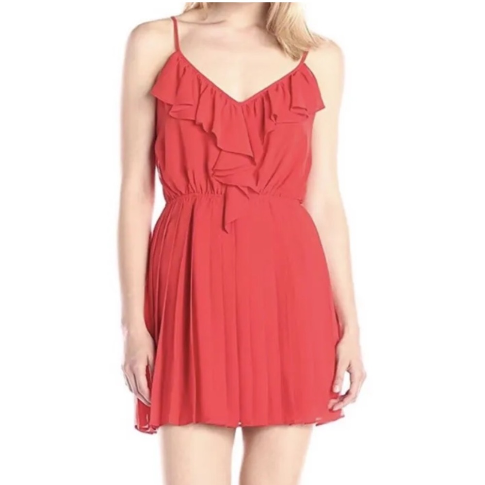 BCBGeneration Red Ruffle Dress - Picture 2 of 9
